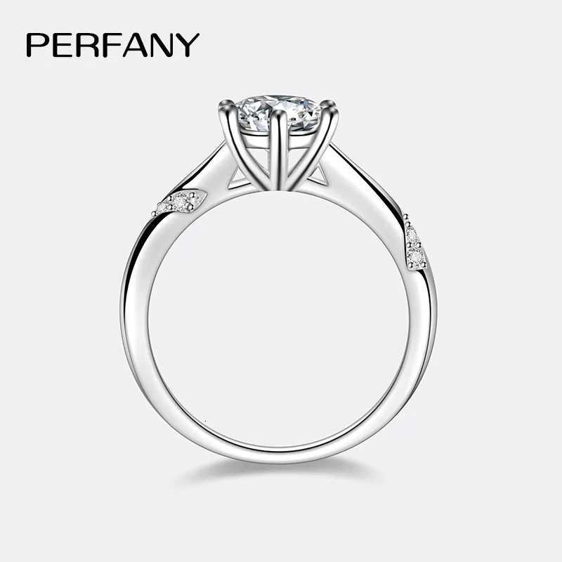PERFANY 1-3CT Womens Moissanite Ring S925 Pure Silver Six Claw Laboratory Trained Diamond Engagement Ring Wedding Jewelry W250417