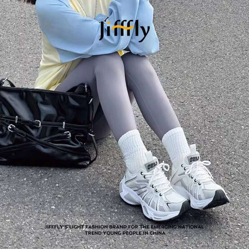 Jiffly Retro Dad Sneakers - Breathable Casual Couple's Shoes for Fall/Winter '25