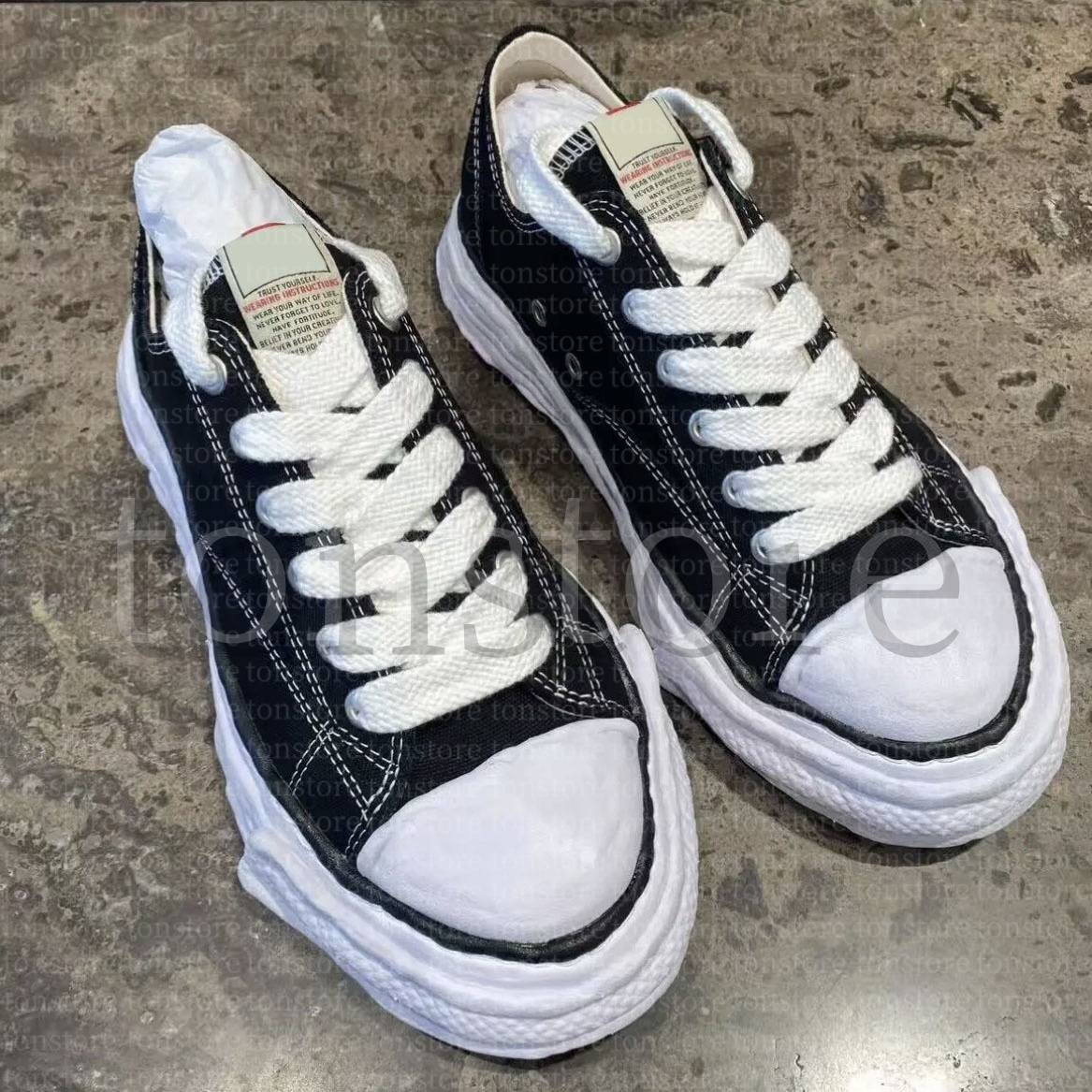 Designer Miharas Peterson OG Sole Canvas Mastermind Blakey Dissolving Shoes Mihara Men Women New Casual Dissoed Natural Hank Blue Purple Green Black Sneakers 35-47