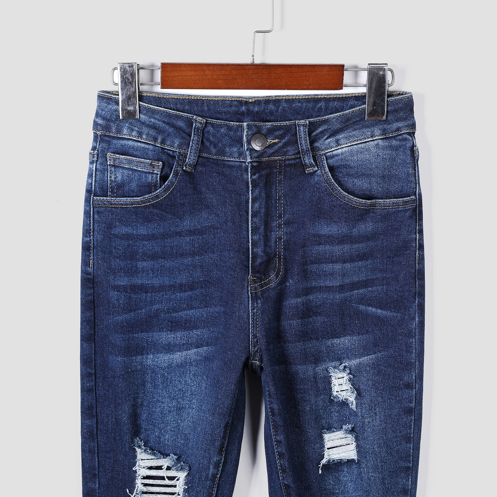 Ladies' tight jeans stretch slim fit and slimming style versatile for daily commuting and Tailored and versatile