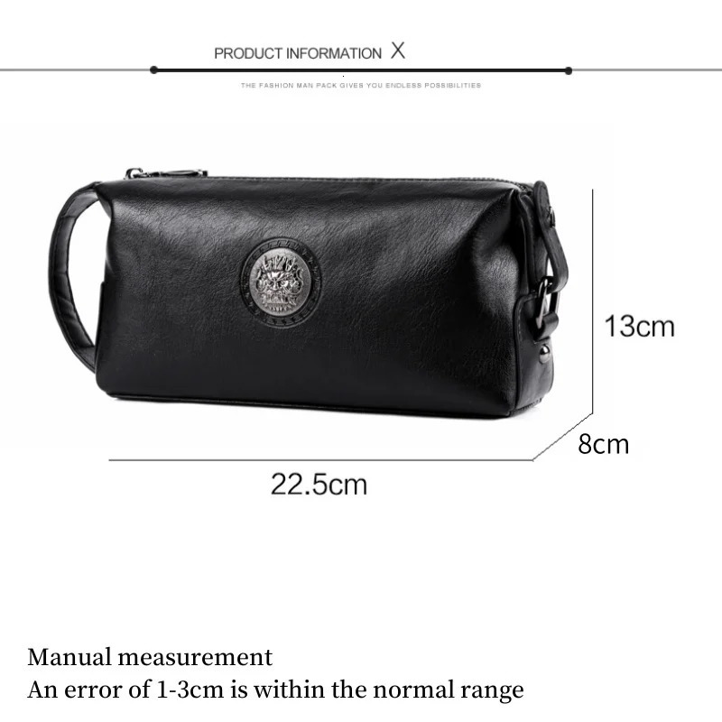High Quality Cowhide Mens Handbag Wallet Card Bag For Men Sacoche Homme Bolso Hombre Necessaire Clutch Wallet For Men 250723