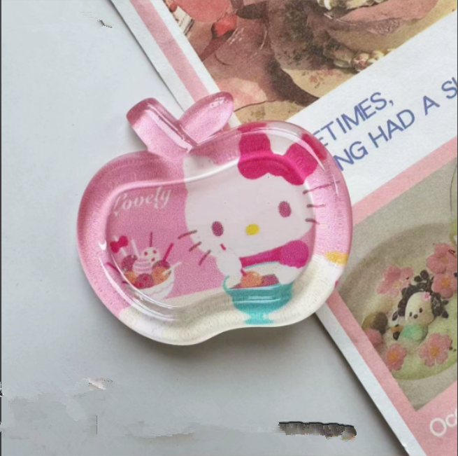 Cute and clear apple spoons and forks KT hair clips sweet cartoon bangs clips fun duckbill clips hair clips and hair accessories