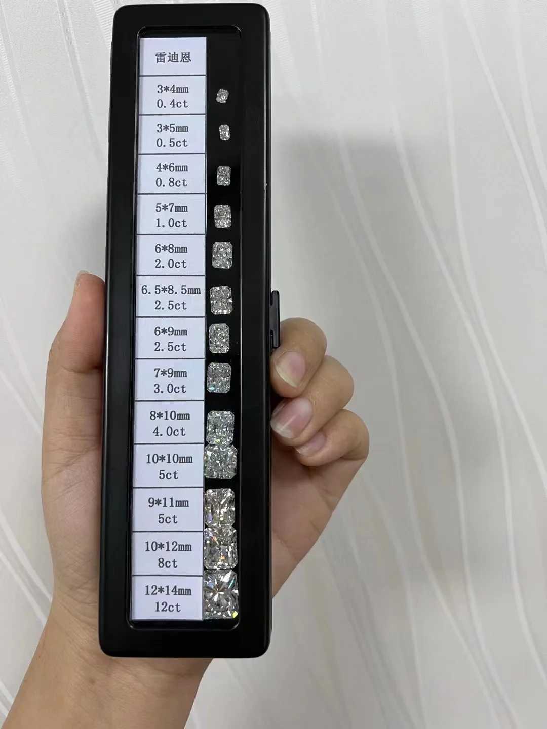 JOVOVASMILE Moissanite engagement ring 5 carats 8 * 12mm radiation cut 18k white gold jewelry suitable for womens wedding gifts lovers W250417