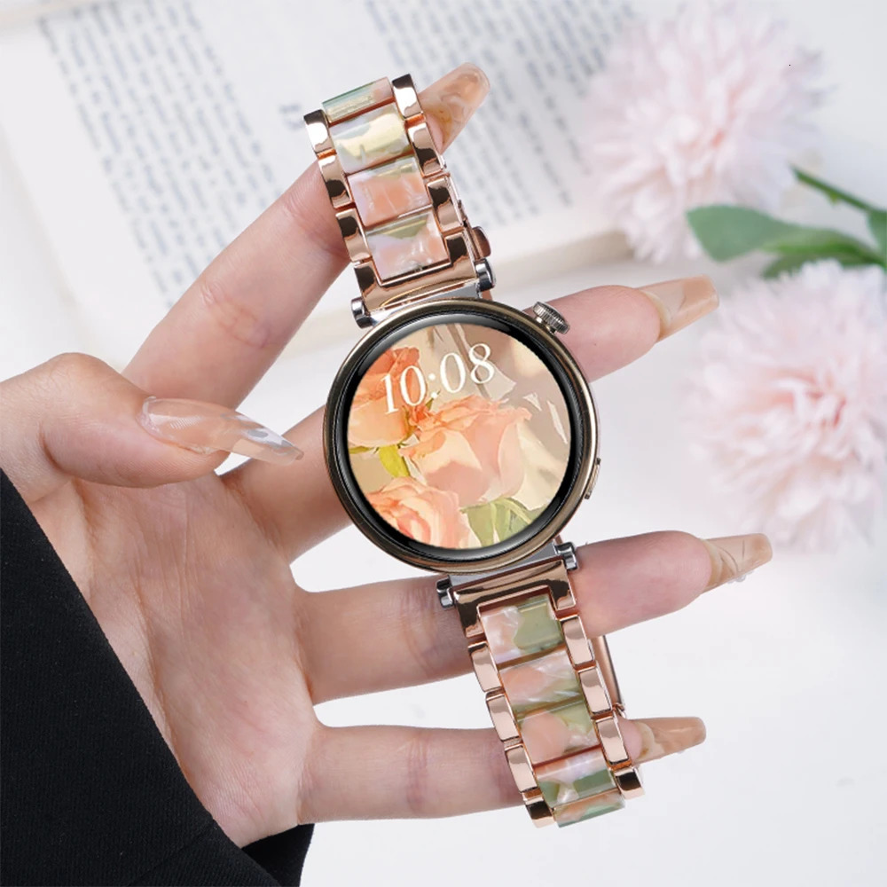 18mm 20mm 22mm Resin Strap for GT5 Pro 42mm GT5 41mm StainlESS Steel Band for Watch 7 6 5 40mm 44mm Women 250723