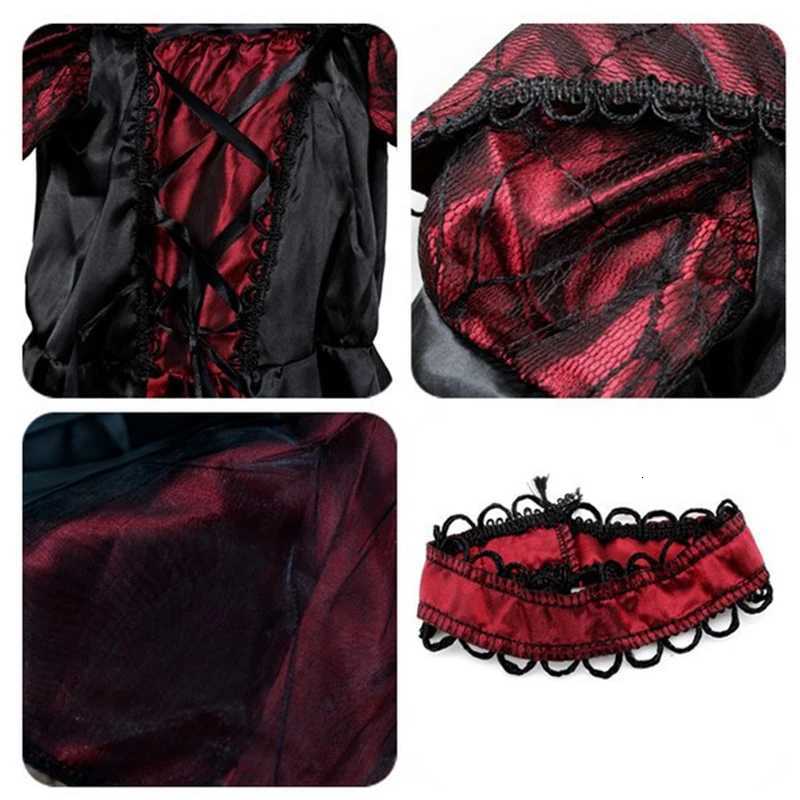 Gothic Vampire Costume for Baby Girls Halloween Princess Par Clothes Kids Cosplay Dress Children Masquerade Devil Ghost Outfit Z250725