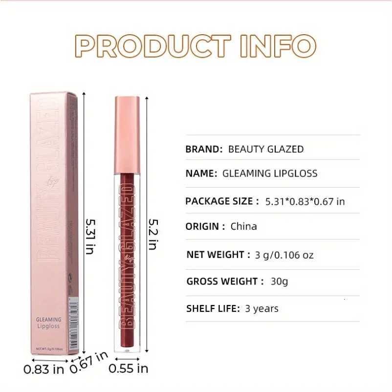 2024 Liquid Lipstick Chewy Golden Metallic Lip Gloss Shimmer Texture Golden Bling Glitter Lipstick Suitable Makeup Face PaintXJ250724