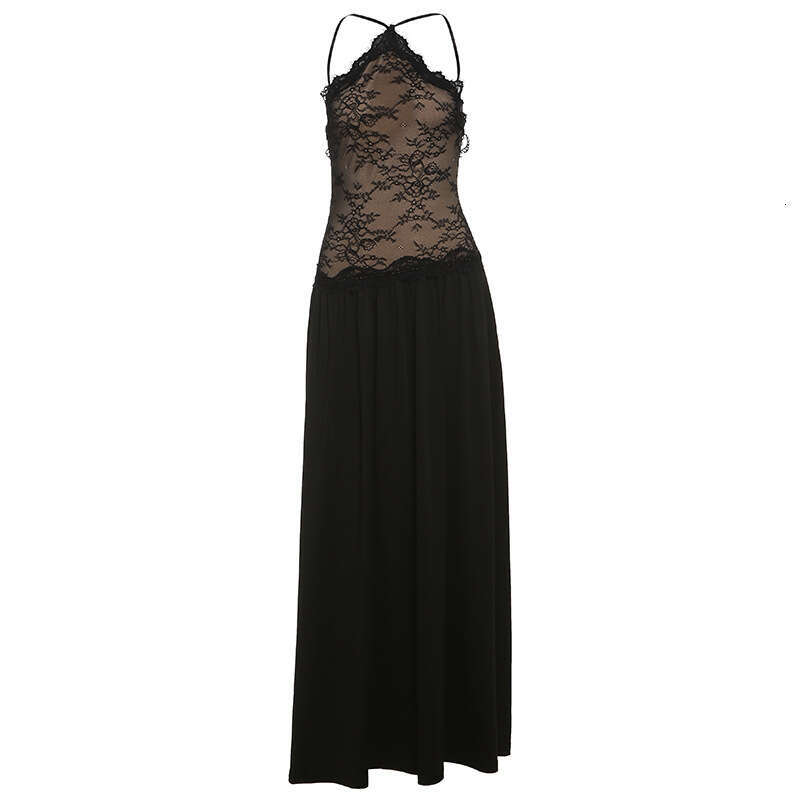 2025 Summer New Style Casual Elegant Patchwork Slim Fit Versatile Long Dress Women's Fashion e72
