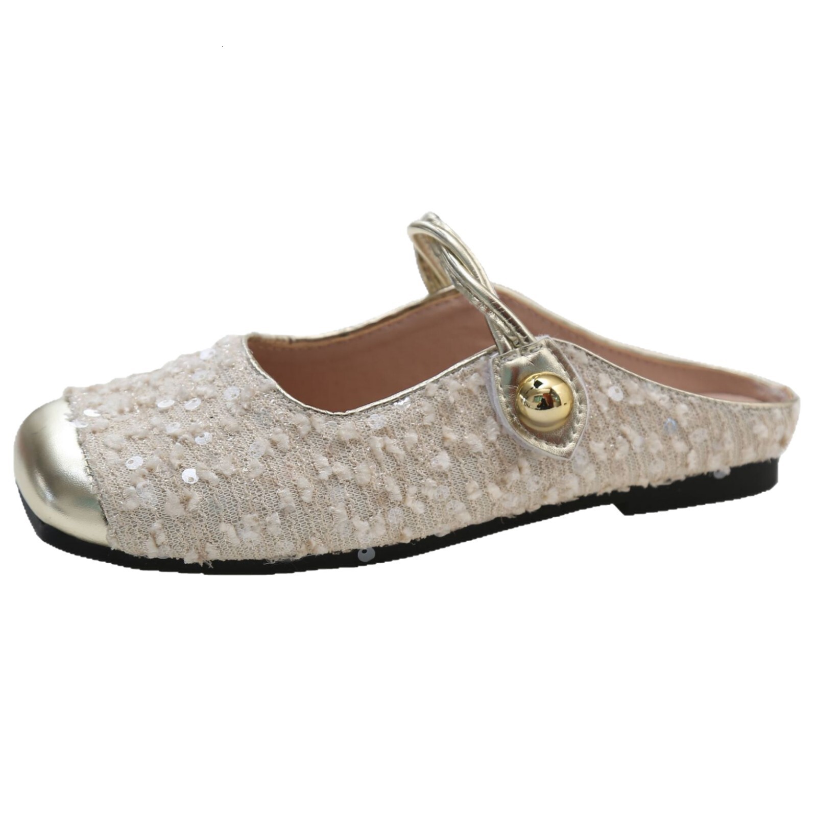 Ddmysports Baotou Mary Jane Sandals For Women Outdoor Wear Summer New French Style Sequins Elegant Matches Skirts Half Slippers Outdoor Shoes