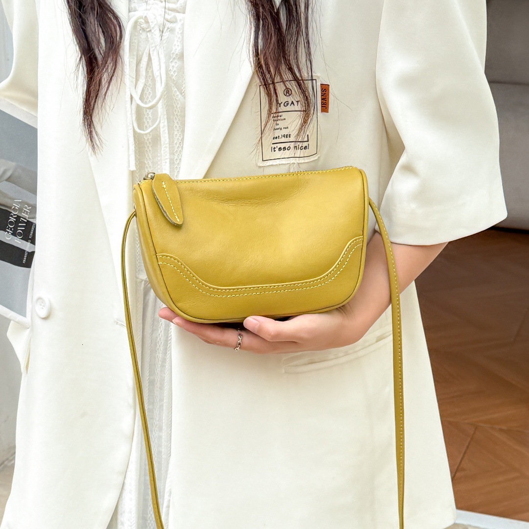 designer bag Top Layer Cowhide Saddle Bag Women Bag 2025 Niche Single Shoulder Bag Crossbody Bag Genuine Leather Phone Bag Commuter Bag Handbag