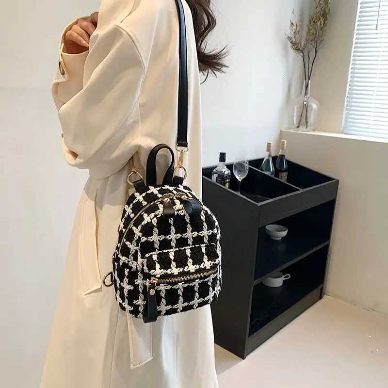 2023 New Miyaga Mini Backpack for Women Versatile Small Backpack Texture Single Shoulder Crossbody Bag Y250724