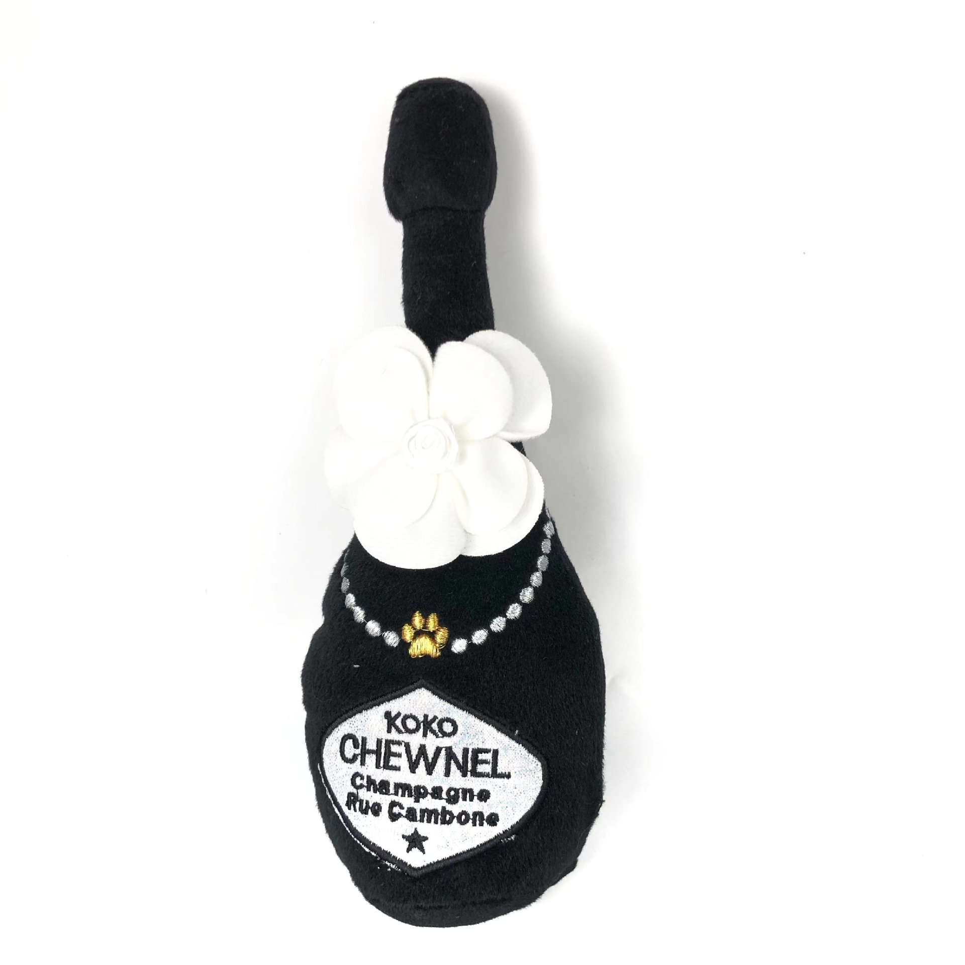Luxury Pets Dogs Chew Toy: Squeaky Black & White Handbag Perfume Bottle Collection