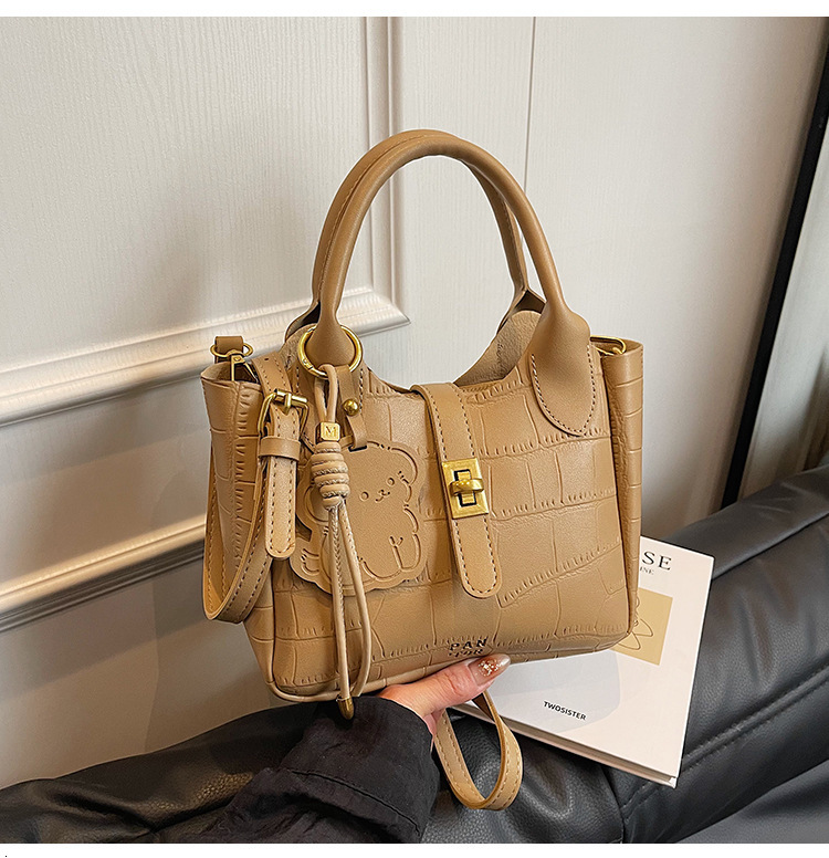 Luxury Brand Designer Bag High-End Bag For Women 2025 New Trend Lychee Pattern Basket Handbag Versatile Tote Bag Shoulder Crossbody Bag