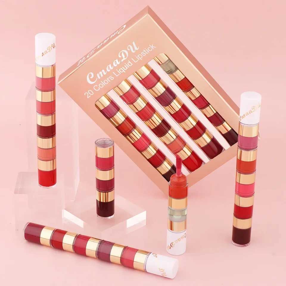 Matte Lipstick Kit 5-in-1 Velvet Texture Sexy Red Lip Tint Non-Stick Lip Gloss Lip Oil Combo Strip for Moisturized Vibrant LipXJ250724