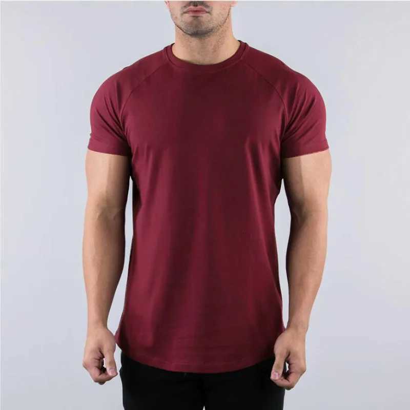 Mens Summer Skinny Casual T-Shirt Short Sleeve Tee Male Gym Fitness Sport Cotton Tops Man Running Workouts Sweatshirt Clothing Y250724