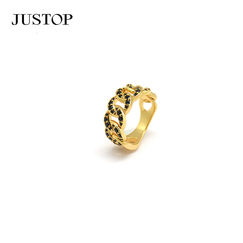 2025 New Fashion Commuter Cuban Ring With Inlaid Diamonds And Real Luxury Jewelry Gold Plating, Light Luxury Design Sense Designer Jewelry Trendy Ring