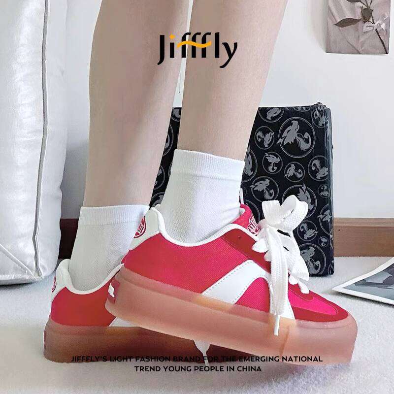 Jifffly Red Dexun Women 2025 New Summer Thick-Soled Height-Increasing Sneakers for Men Couple Shoes