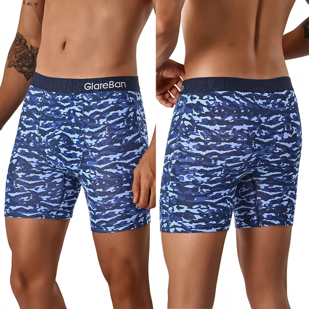 5pcs Set MidLong Camo Cotton Boxer Shorts for Men Underwear Male Underpants Briefs Boxershorts Slips Panties Breathable 250725