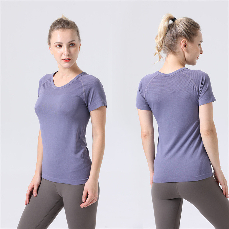 20 Womens Yoga Outfit Tshirts Tees Sportswear Outdoor Apparel Casual Adult Gym Excerise Running Close-Fitting Short Sleeve Tops Breathable Shirts