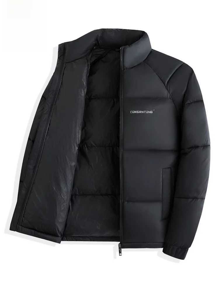 Mens Winter Cotton Jacket Stand Collar Down Cotton Coat Warm Bread Sle Printed Color Fashion High Quality X250725
