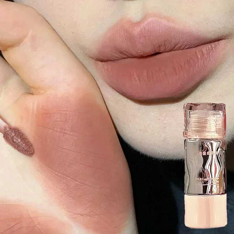 8 Colors Matte Pigment Mousse Lip Gloss Waterproof Sexy Red Lipgloss Brown Matte Lipstick Mud Lasting Easy To Color Women MakeupXJ250724