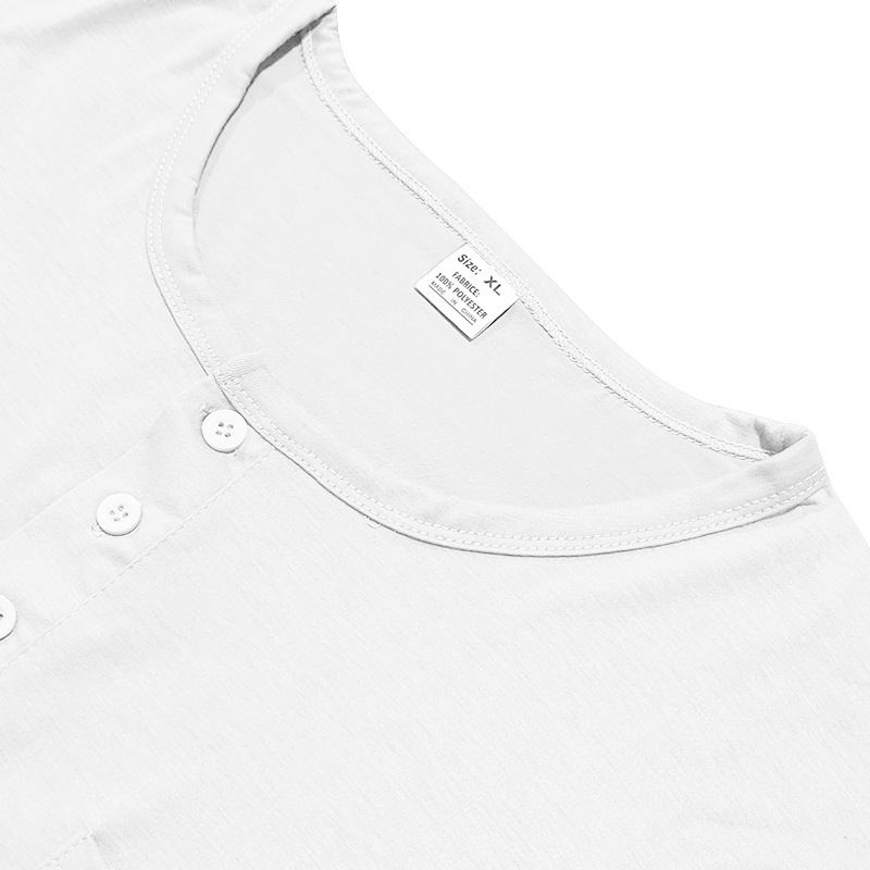 Men's T-shirt Fashion Top Casual Henley Shirt Long Sleeve Hardman Style Men's Breathable Quick Drying Patch Bag T-shirt Men European size: S