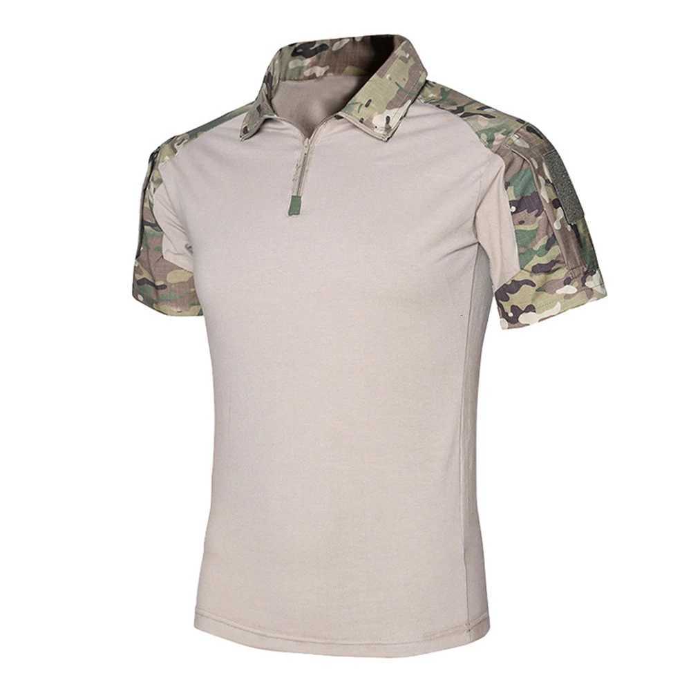 Tactical T-Shirts Mens Outdoor Sport Tee Quick Dry Short Sleeve Shirt Hiking Hunting Combat Men Camo Clothing Y250724