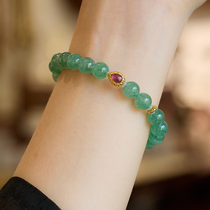 New Design New Chinese Style Colorful Natural Stone Bracelet Dopamine Inspired Unique Versatile Jewelry for Women