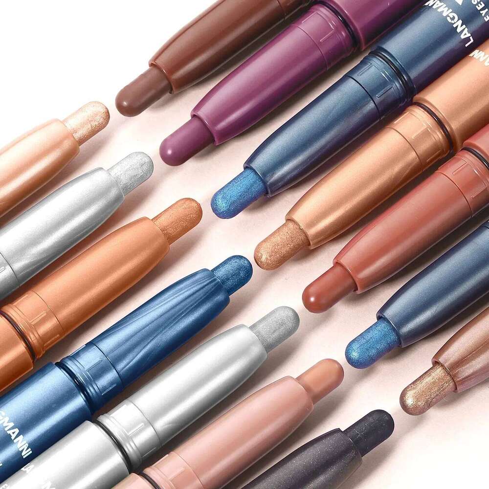 Monochrome Eye Shadow Stick Waterproof Lasting Highgloss Metallic Pearlescent Matte Eyeshadow Lying Silkworm Eyeliner Pen Makeup X250