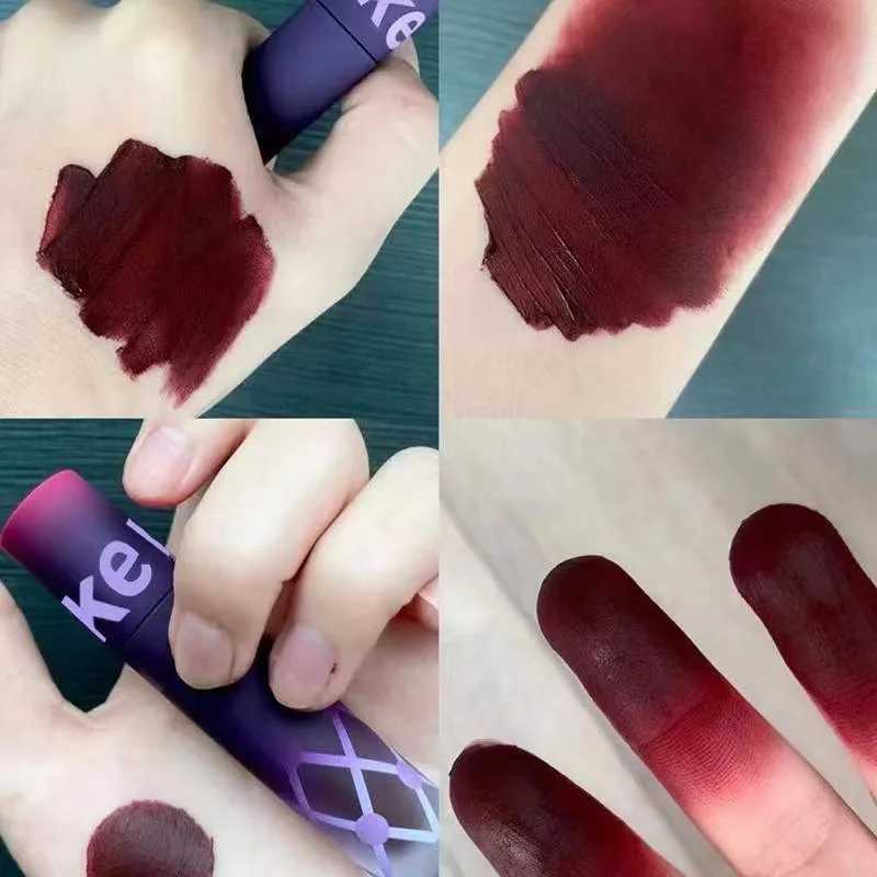 Long-Lasting Waterproof Velvet Blue Gothic Matte Lip Gloss Black Brown Sexy Pigeon Blood Red Lip Tint for Festival MakeupXJ250724