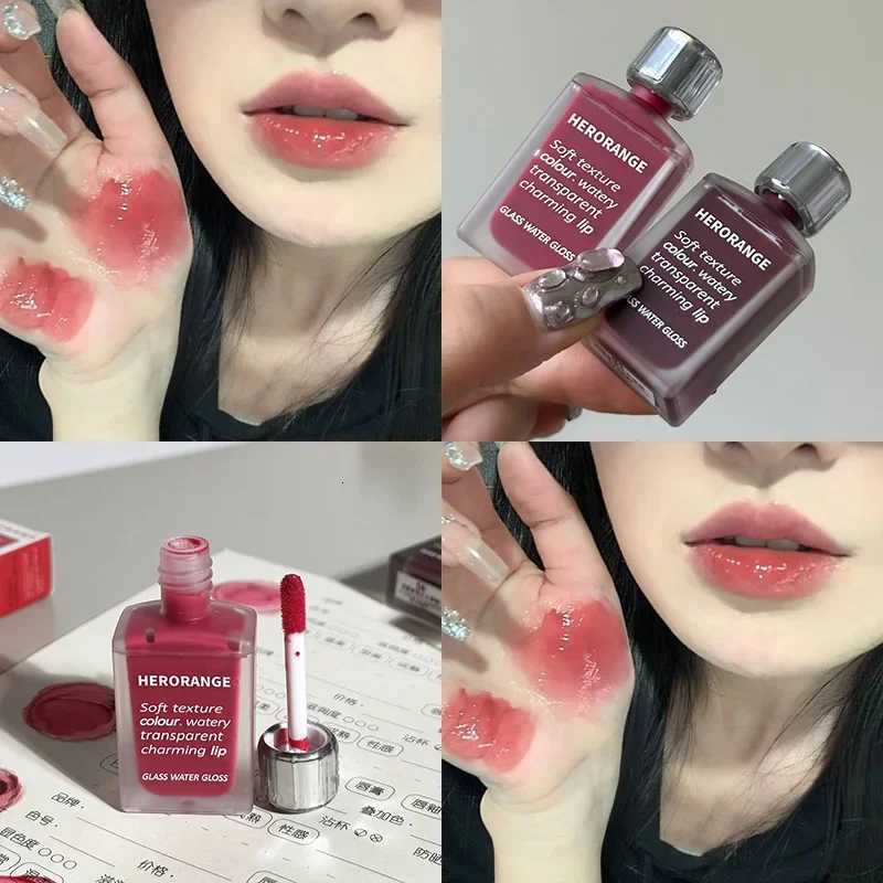 Punk Juice Red Lip Gloss Black Mirror Water Light Lip Glaze Jelly Glass Lip Oil Waterproof Lipstick Nude Clear Tint MakeupXJ250724