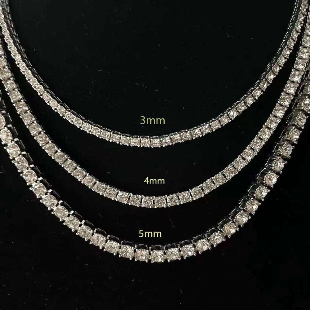 VVS Morganite NecklaceAdjustable Long Stick Bread Laboratory-Grown Stainless Steel Vvs Silicon Stone Tennis Bracelet Chain Necklace