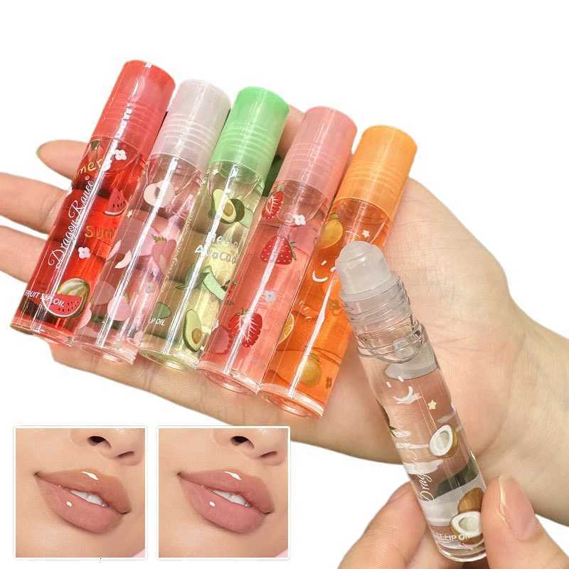 6 Color Plumping Clear Lip Oil Mirror Water Lip Gloss Lip Glaze Transparent Liquid Lipstick Moisturizing Fruit Lips Care Make UpXJ250724