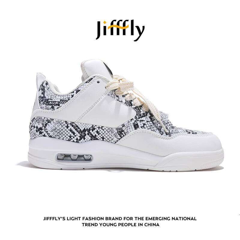 Jifffly Men's Sneakers 2025 Summer New National Trend Python Pattern Versatile Sports Couple Style Trendy Shoes