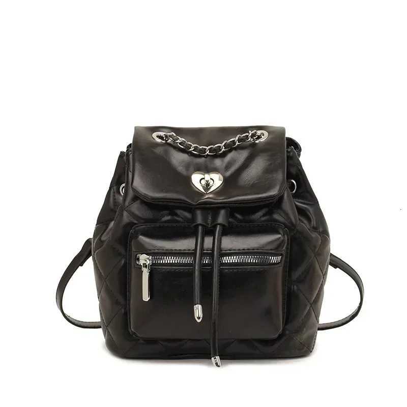 2025 Vintage College Style Mini Backpack with Chain Shoulder Strap Multi-functional Bag for Daily Commute Travel Shopping Use Y250724