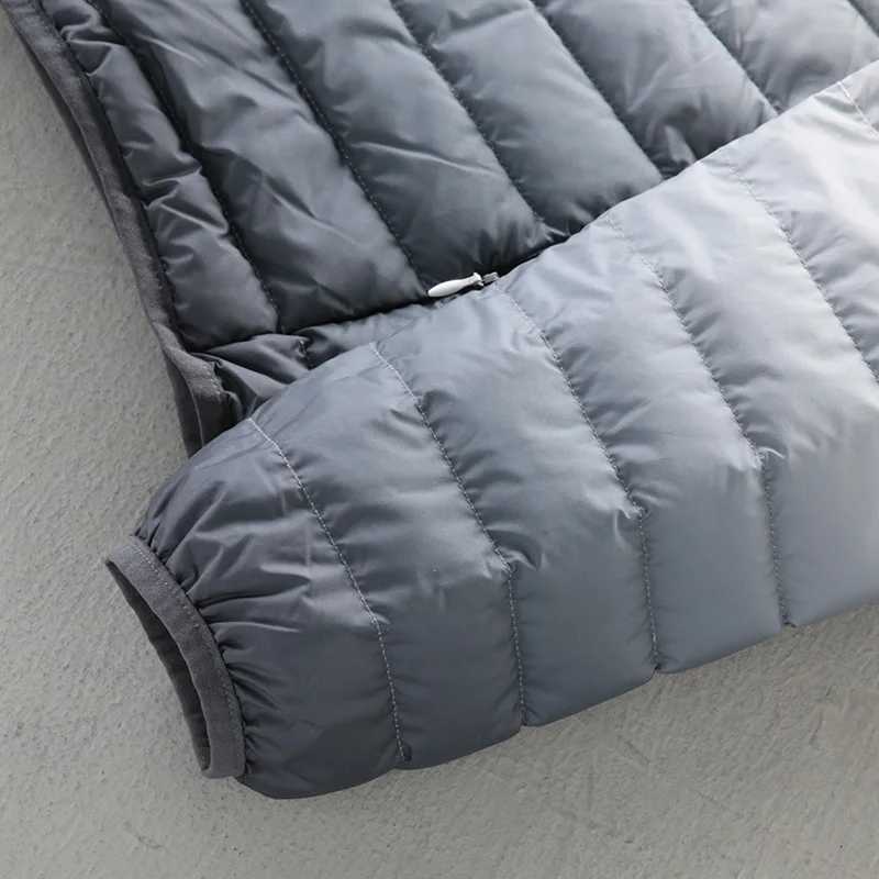 Top Grade Gradient Color Mens Hooded Puffer Jackets 2023 New Winter 90% White Duck Down Men Ultra Lightweight Warm Down Coats X250725