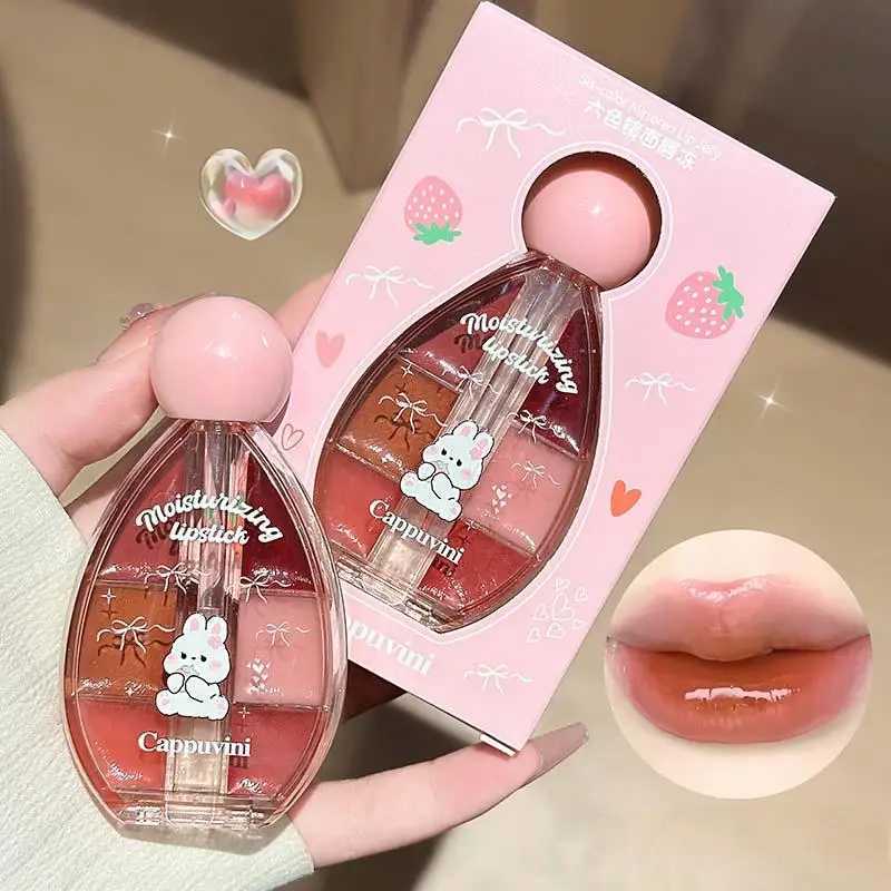 Cappuvini Six Colors Water Light Lip Gloss Moisturizing Easy to Coloring Lip Glaze Makeup LipstickXJ250724