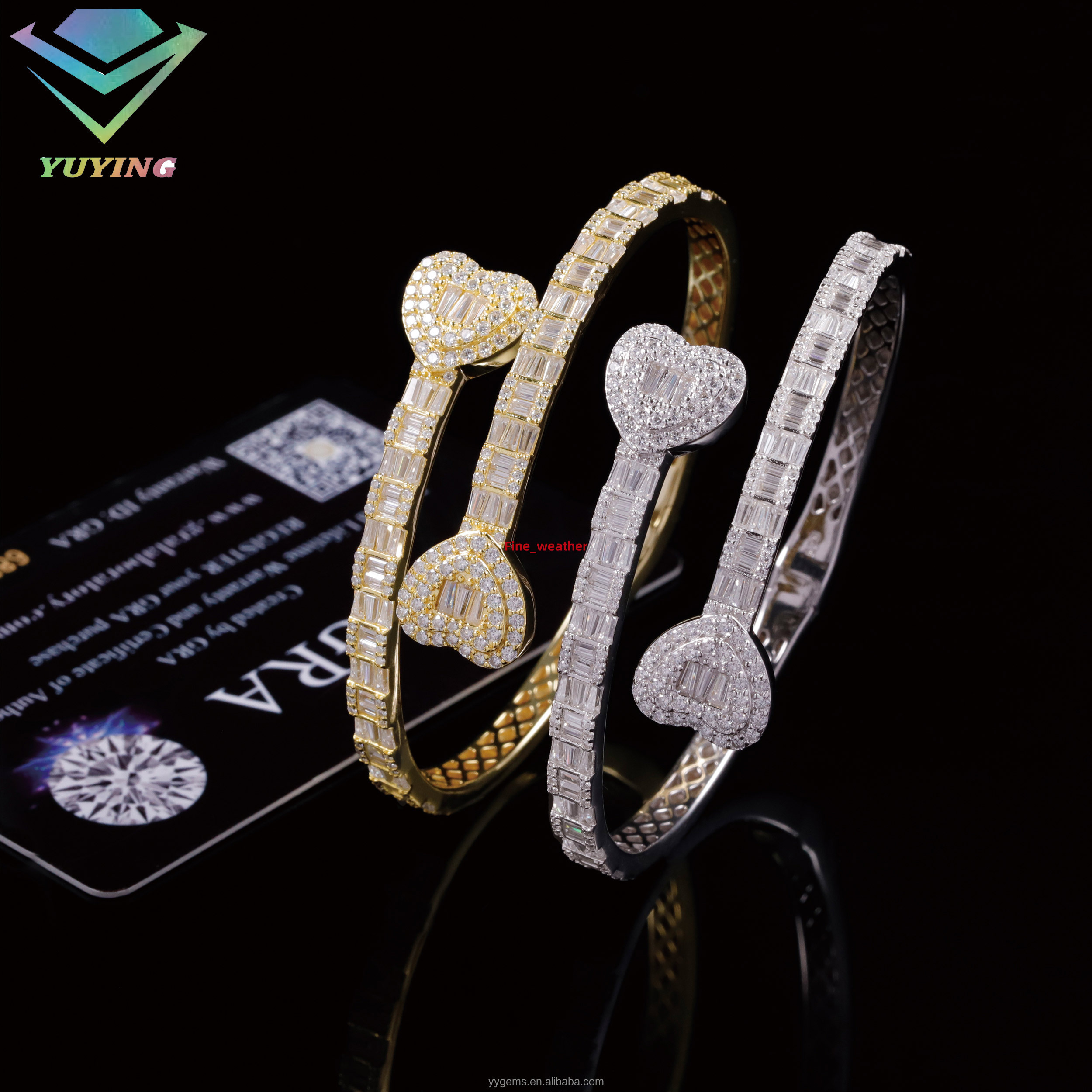 Wholesale Unisexs 925 Sterling Silver Hip Hop Bracelet Cuban Link Vvs Moissanite Passes Diamond Test-for Parties Gifts