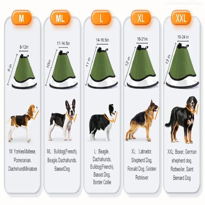 Light weight Dog Neck Cone Cats Elizabethan Collar Washable Pet Recovery Cones FB 250716