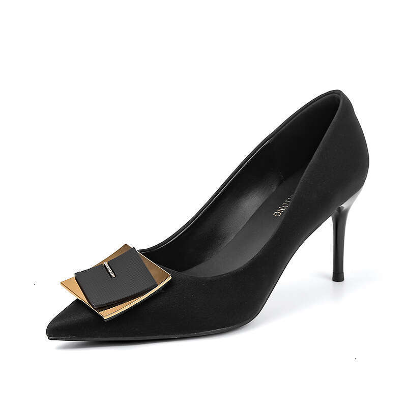 2025 Spring Summer Fashion Versatile Genuine Leather Women's High Heels Thin Heel High-end Sexy Single Shoes for Women