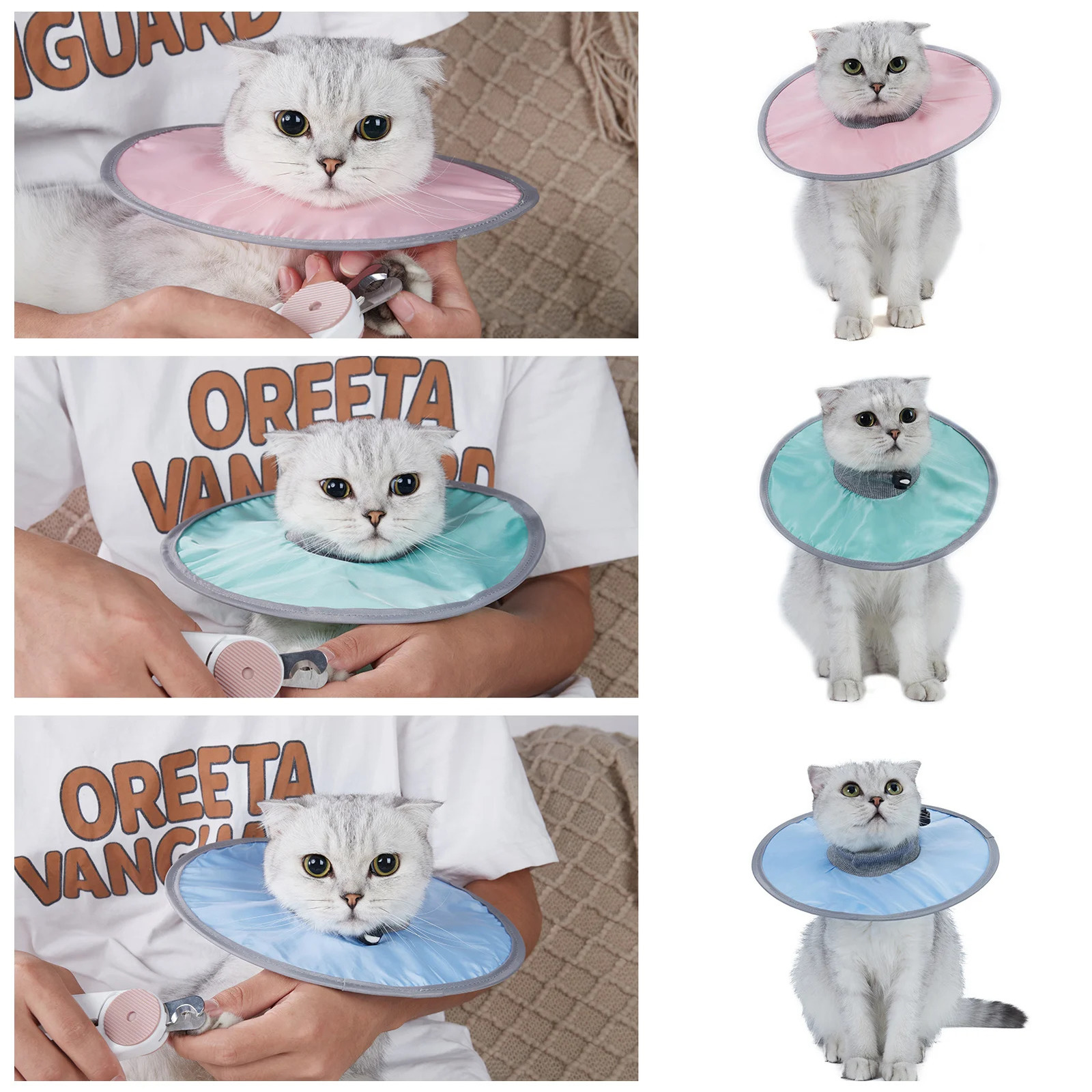 Pet Cat Protective Collar Neck Recovery Cone Collar for Anti-Bite Lick Reusable Cat Dogs Health Circle for Pet Supplies 250716