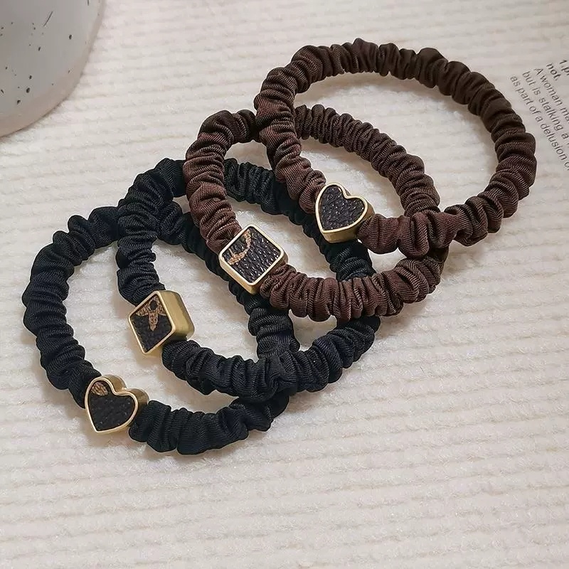 Exquisite small intestine headband, high elasticity, durable rubber band, women's hair tie rope headband, fashionable temperament, tied ponytail 