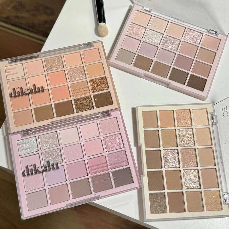 DIKALU 20-Color Korean Low Saturation Eyeshadow Tray Matte Waterproof Brown Pink Eye Shadow Palette Long-lasting Daily Makeup X250724