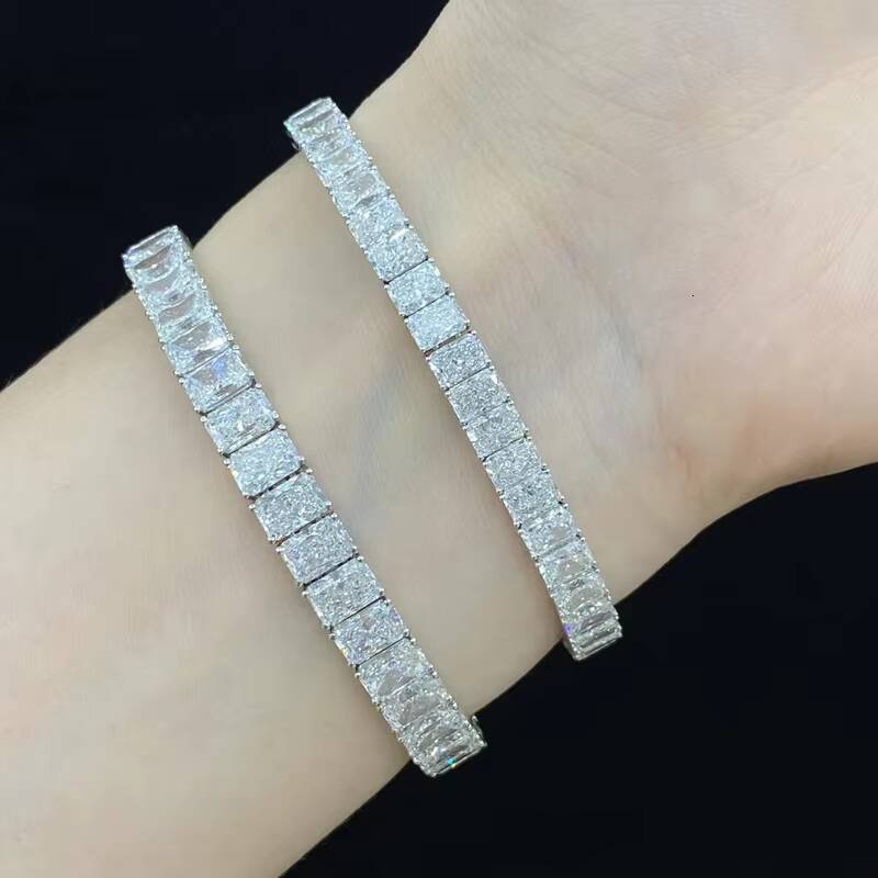 Factory Price Wholesale Men Womenhiphop Jewelry 925 Sterling Silver Gra Vvs Diamond Tennis Chain Bracelet