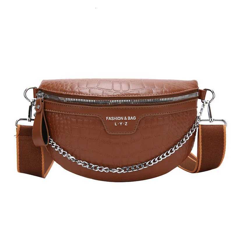New Fi Fem Belt Bag Chain Lady Handbags Fanny Pack High Quality Leather Waist Bags Designer Shoulder Crossbody Bag Y250724