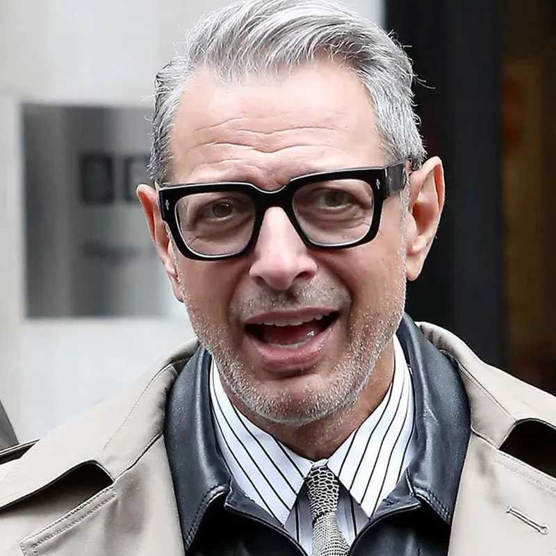 New Square Men Glasses Frame Luxury Brand Celebrity Transparent Computer Anti Blue Light Eyeglasses Frames Vintage Eyewear S250725