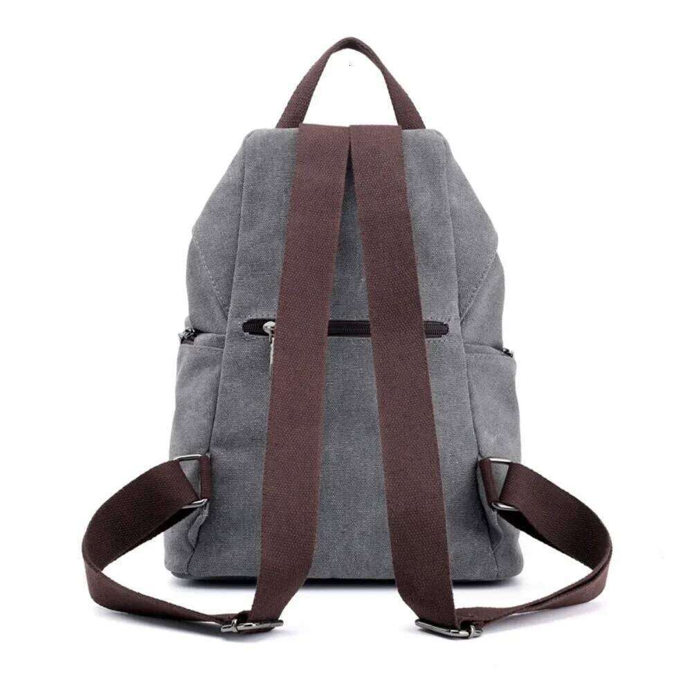 Fashion Canvas Female Multifuction Casual Backpack For Teenager Girls 2025 New Summer Women Large Capacity Shoulder Bag
