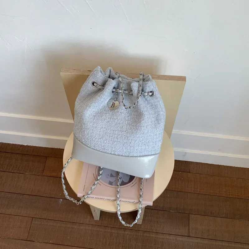 2025 Wens Chain Backpack Detachable Tweed Sahel Convertible Carry Summer Minimalist Shoulder Crossbody Purse Y250724