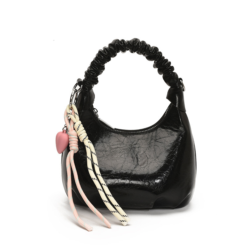 Luxury Brand Designer Bag 2025 Spring Trendy Pleated Versatile Korean Chain Handbag For Women Spring New Fashionable Personality Casual Crossbody Bag