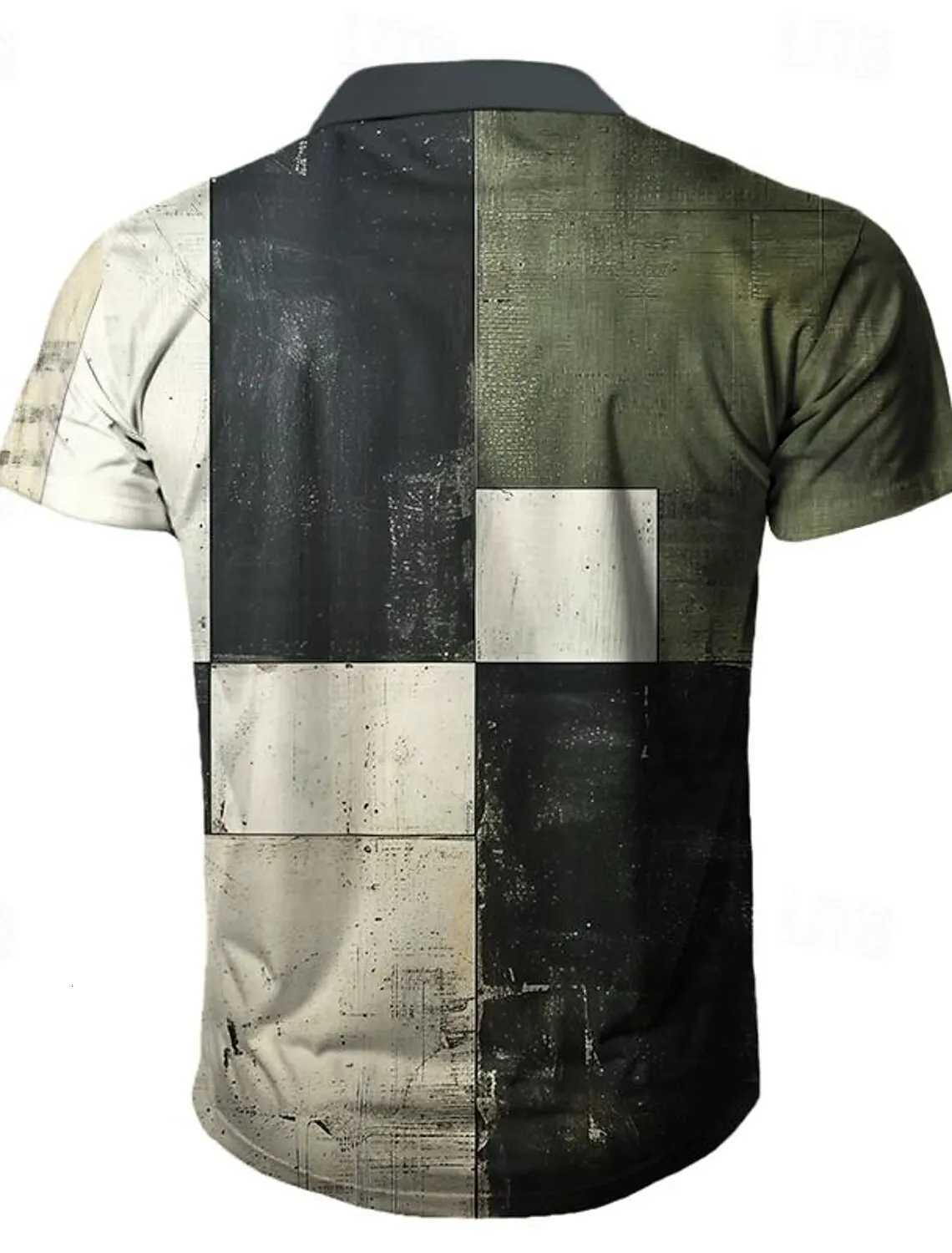 Mens Plaid Polo Shirts Golf Shirt Short Sleeve Polo Shirts Collared Shirts Vintage Casual Vacation Wear Formal Wear XJ250725