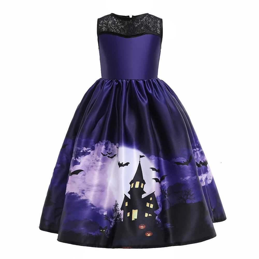 Black Halloween Costume For Kid Witch Cosplay Bat Princess Ghost Dress Fancy Carnival Par Vampire Dress Long Children Costumes Z250725